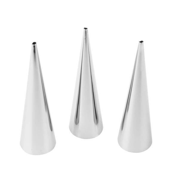 FELTECHELECTR Silver Croissants Mold 3Pcs for Baking and Shaping Pastry Shells