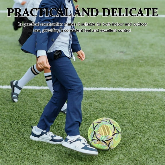 FELTECHELECTR Soccer Ball 1Set Multi Pu Glow in the Dark for Youth and Night and Training