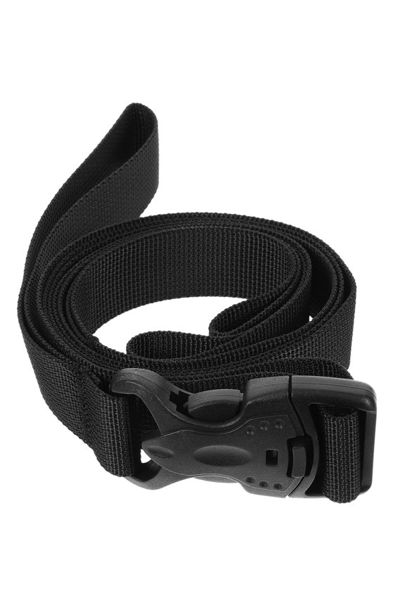 Durable Black Luggage Straps with Buckle Adjustable for Skiing and Camping Use