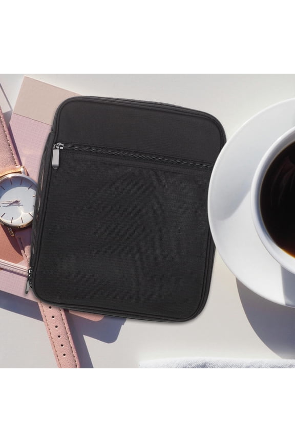 Black Watch Strap Organizer Bag Large Capacity Protective Polyester Travel Pouch