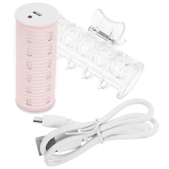 FELTECHELECTR USB Heated Hair Roller 1Pack Pink 12x0.4x0.4in Nylon Automatic Heating