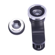 FELTECHELECTR Universal Clip- Mobile Phone Lens Kit with Wide Angle, Macro, and Fisheye Camera Lenses for Enhanced Photography