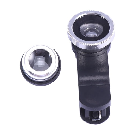 FELTECHELECTR Universal Lens - Wide Angle, Macro, Fish Eye For Mobile Phone With Clip, Silver