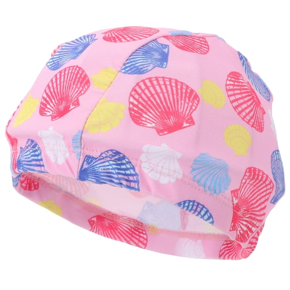 FELTECHELECTR Waterproof Swimming Cap 1Pc Pink Shell Shaped for Girls Bathing