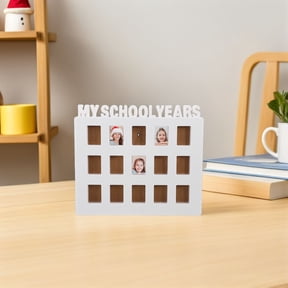 FELTECHELECTR White Multi-Slot Collage Picture Frame for School Year Student Photos and Memory Display