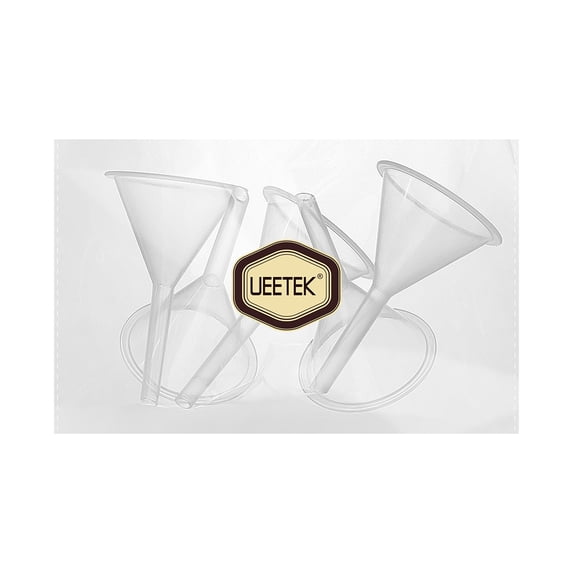 FELTECHELECTR Wide Mouth Funnel Clear Plastic 5Pcs for Powder Transfer and Home Use 6 X 2.5 X 4.1 In