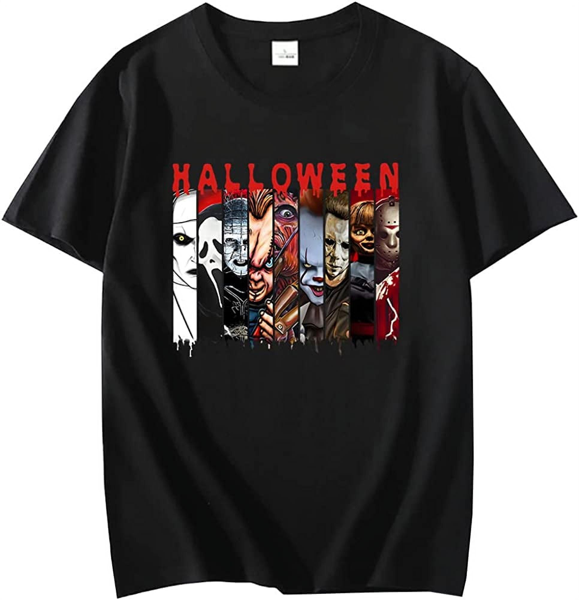 Graphic FEMBOY Friends Halloween T-Shirt Movie for Movie Novelty Printed Horror Woman Man Letter Horror Shirt