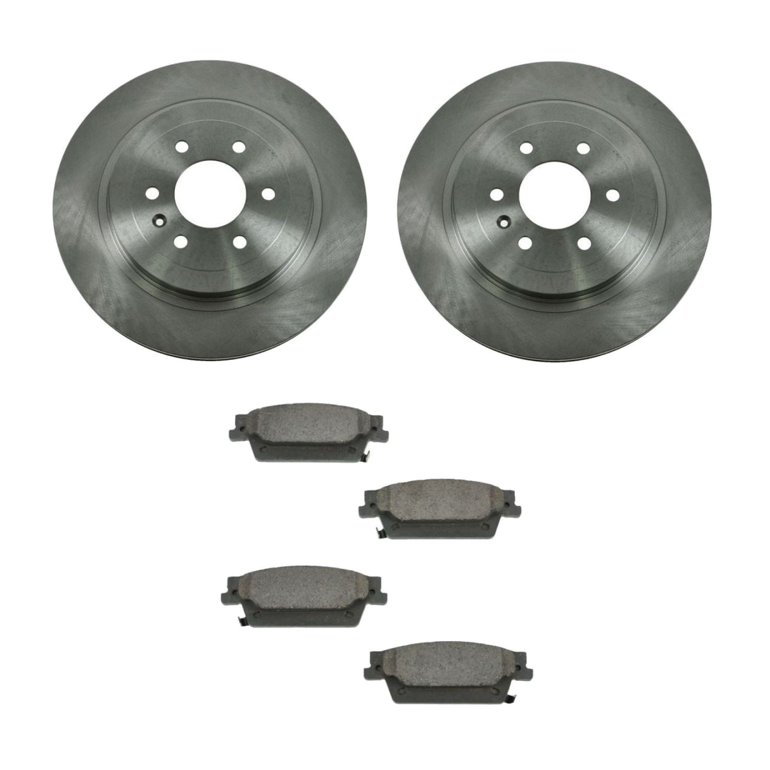 FEMPRXZ Rear Ceramic Disc Brake Pads & 2 Rotors Left & Right Set Kit 12 ...