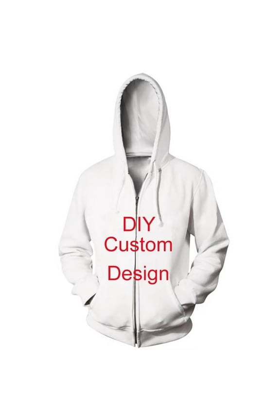 DIY Customized Zipper Hoodie 3D Printed Zipper Sweater Personalized Customized Extra Large Zipper Sweatshirt