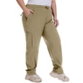 thumbnail image 1 of FEN AI Women’s Plus Size Cargo Pants Khaki Hiking Fishing Pants with 5 Pockets Quick Dry Travel Casual Trousers XL, 1 of 7