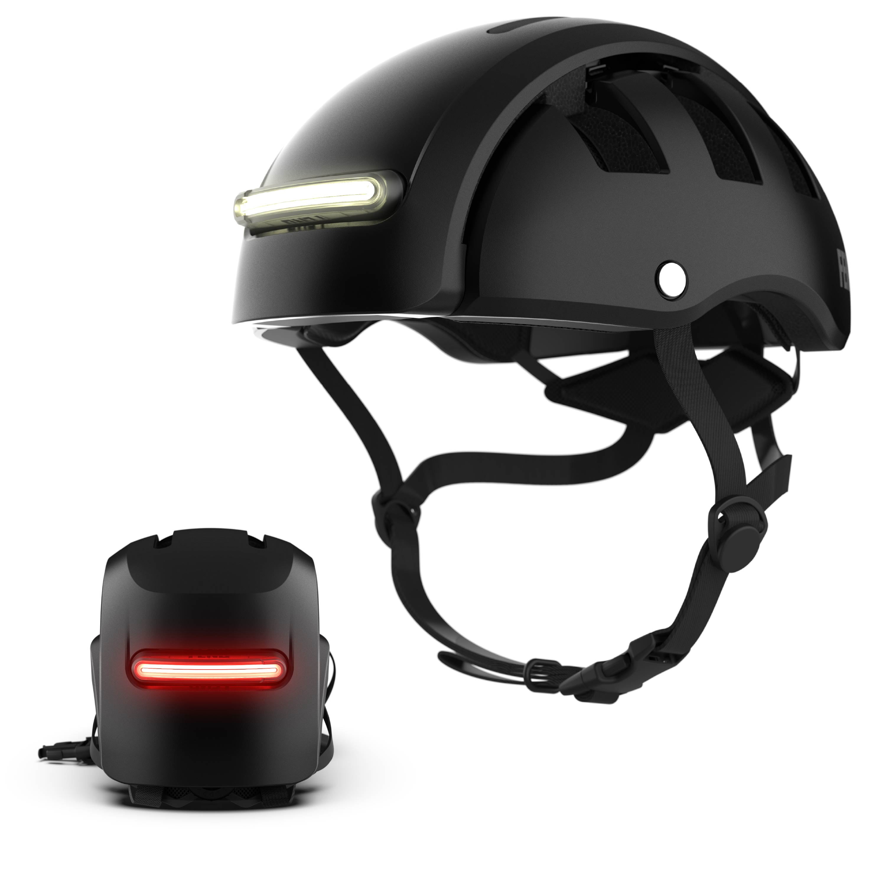 FEND Super Helmet With Ultra-Bright Lights - Adult Mens and Womens Bike Helmet - Collapsible by 50% of Original Size - Safety Certified for Bicycle Road Bike Scooter Cycling Commuter Helmet