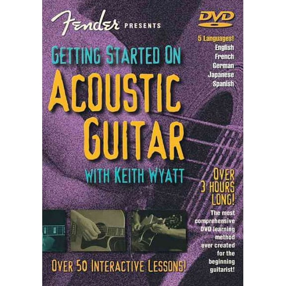 FENDER DVD PACKAGE GETTING STARTED ON ACOUSTIC GUITAR KEITH WYATT