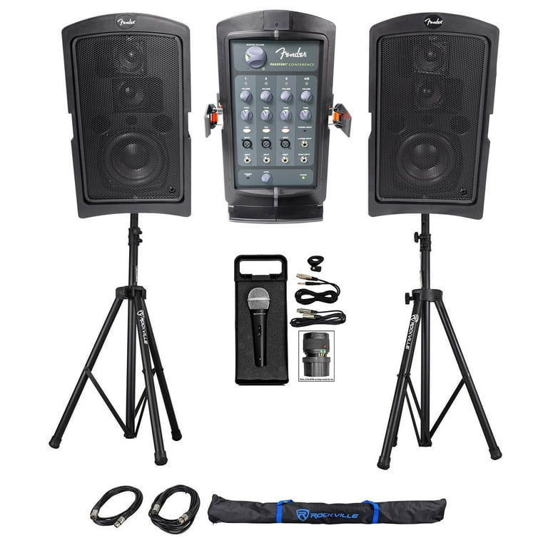 FENDER PASSPORT CONFERENCE Powered Portable PA Speakers+