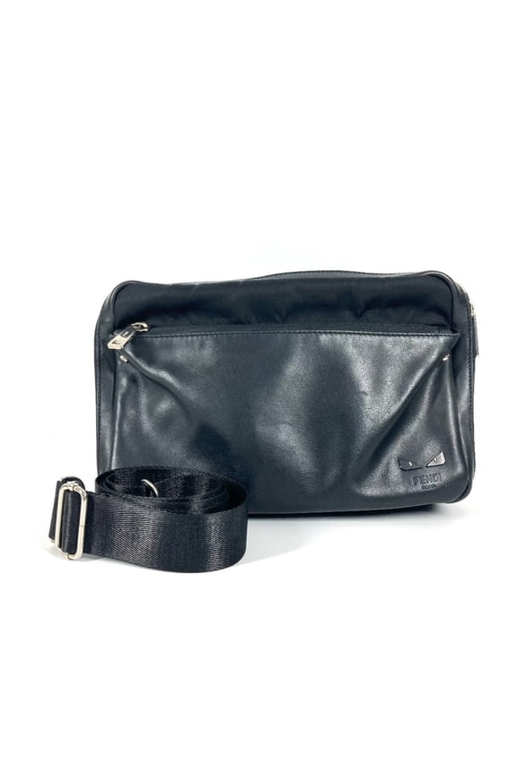 Pre-Owned FENDI 7VA411 Monster Eye Logo FANTASTIC Crossbody Bag Handbag Pochette Shoulder Nylon...