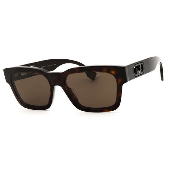 Fendi FE40107I 52E 53mm Square Sunglasses Men's Dark Havana