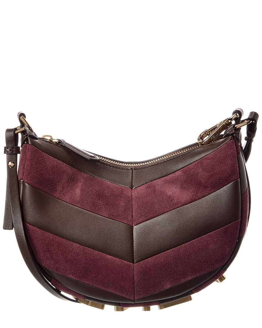 FENDI Fendigraphy Mini Leather & Suede Hobo Bag, Green - Walmart.com