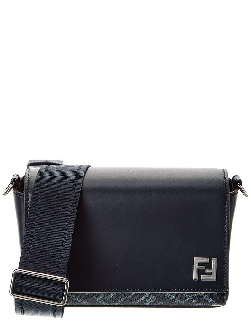FENDI Squared FF & Canvas Shoulder Bag, Blue - Walmart.com