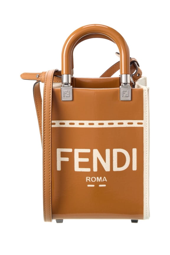 Sunshine Mini Patent Tote, Brown