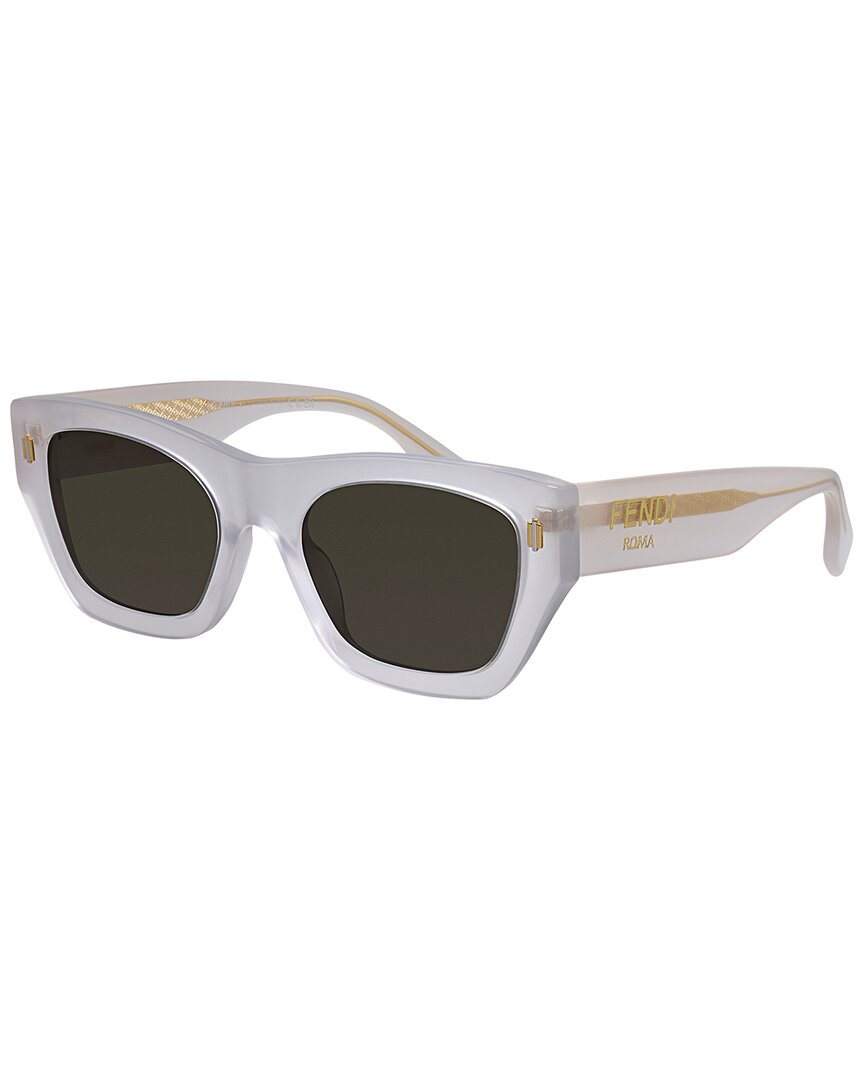 Fendi women’s white sunglasses FS504 Italy Fendi - Fendi Roma - Square Sunglasses - White - Sunglasses  main image 3