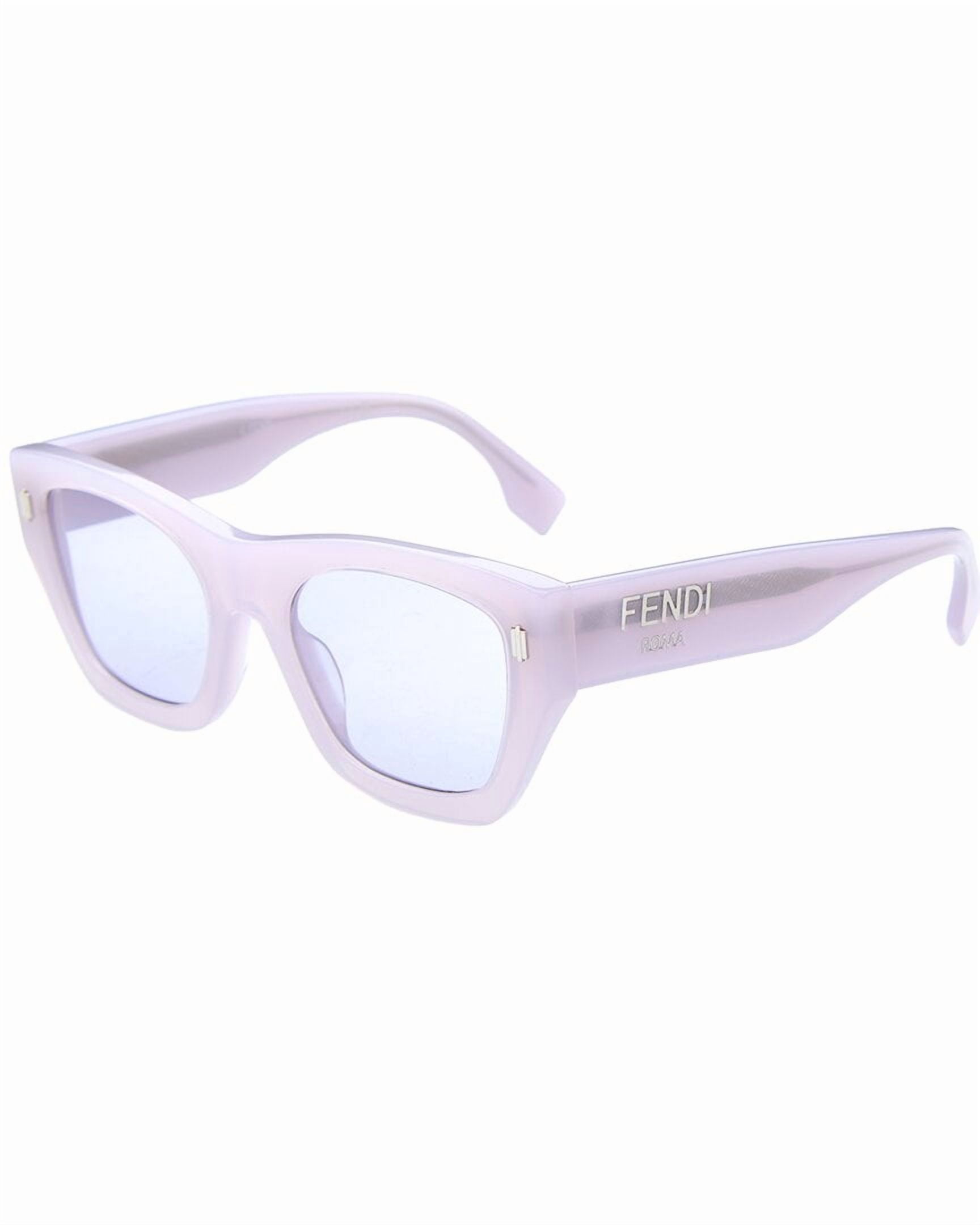 FENDI Women\'s Purple Oversized Sunglasses - Fashion Polarized Shades FENDI FIRST CRYSTAL FE4082US 30Y Gold Purple Gradient Women  main image 4