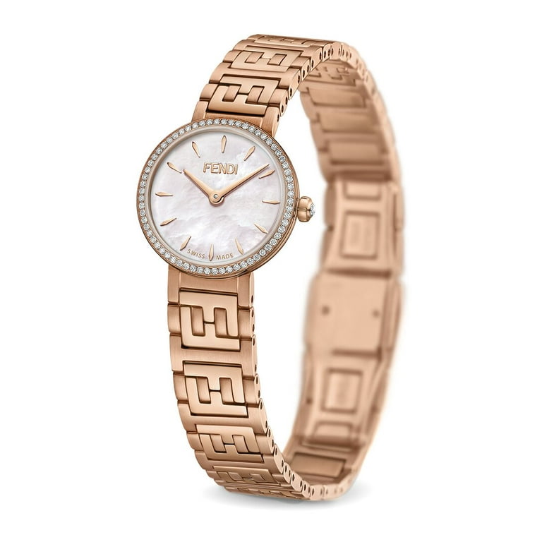稀少 FENDI(フェンディ) Policromia Diamonds Ladies Watch Fendi Policromia 34mm Diamond, Stainless Steel & Leather