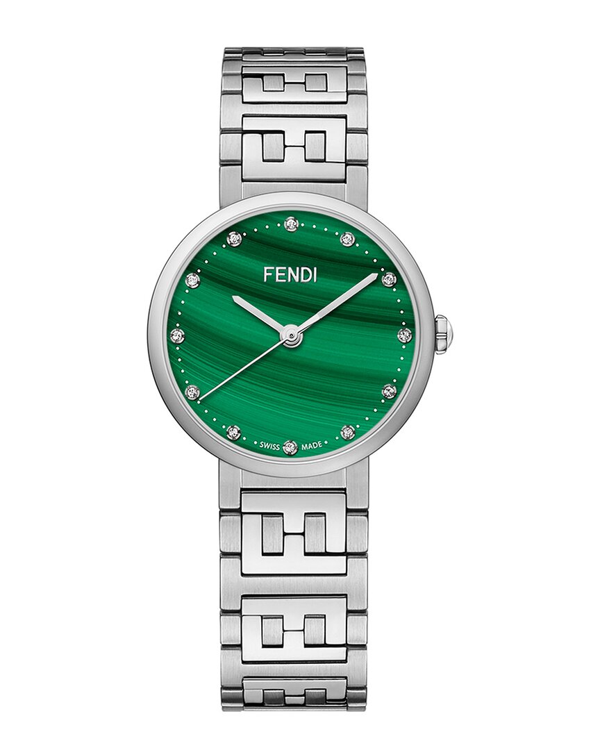Fendi Forever  Diamond Watch Silver Womens Fendi 19mm Forever Fendi FF Diamond Bracelet Watch | Neiman  main image 2
