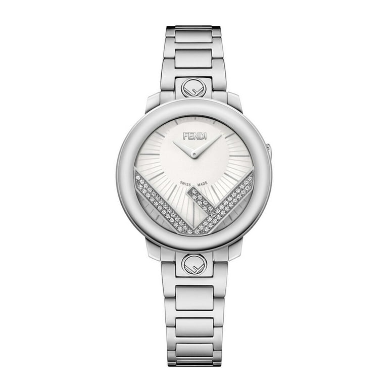 【FENDI】Run Away Diamond Watch ホワイト文字盤 28mm FENDI Women's Run Away Swiss Made Quartz Movement Diamond