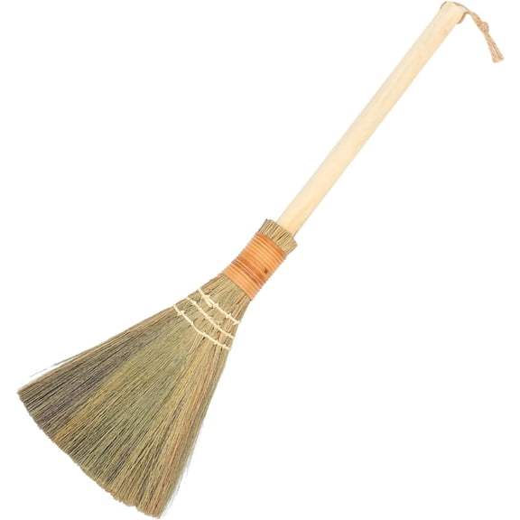 FENG1pc Bamboo Small Broom Heavy-Duty Corn Broom Grass Broom Whisk Broom Vietnamese Broom Asian Straw Broom Thai Long Handle Broomstick Duster Straw Woven Broom Bamboo Branch Clean-240522