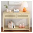 FENG20 Console Table with Rattan Drawers 39" Sofa Table with Storage