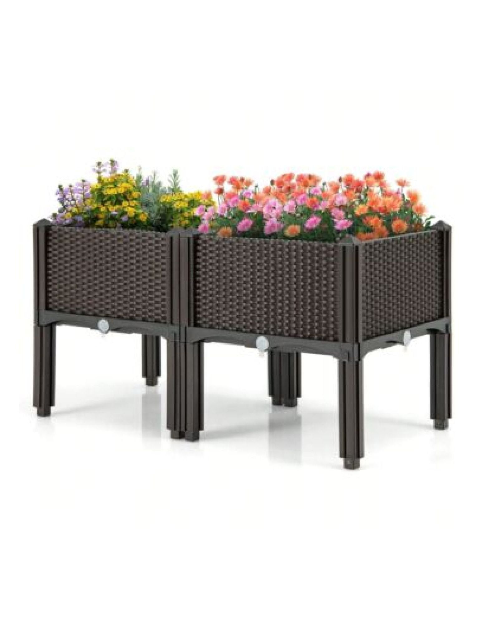 FENG20 Elevated Plastic Raised Garden Bed Planter Kit For Flower