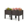 FENG20 Elevated Plastic Raised Garden Bed Planter Kit For Flower