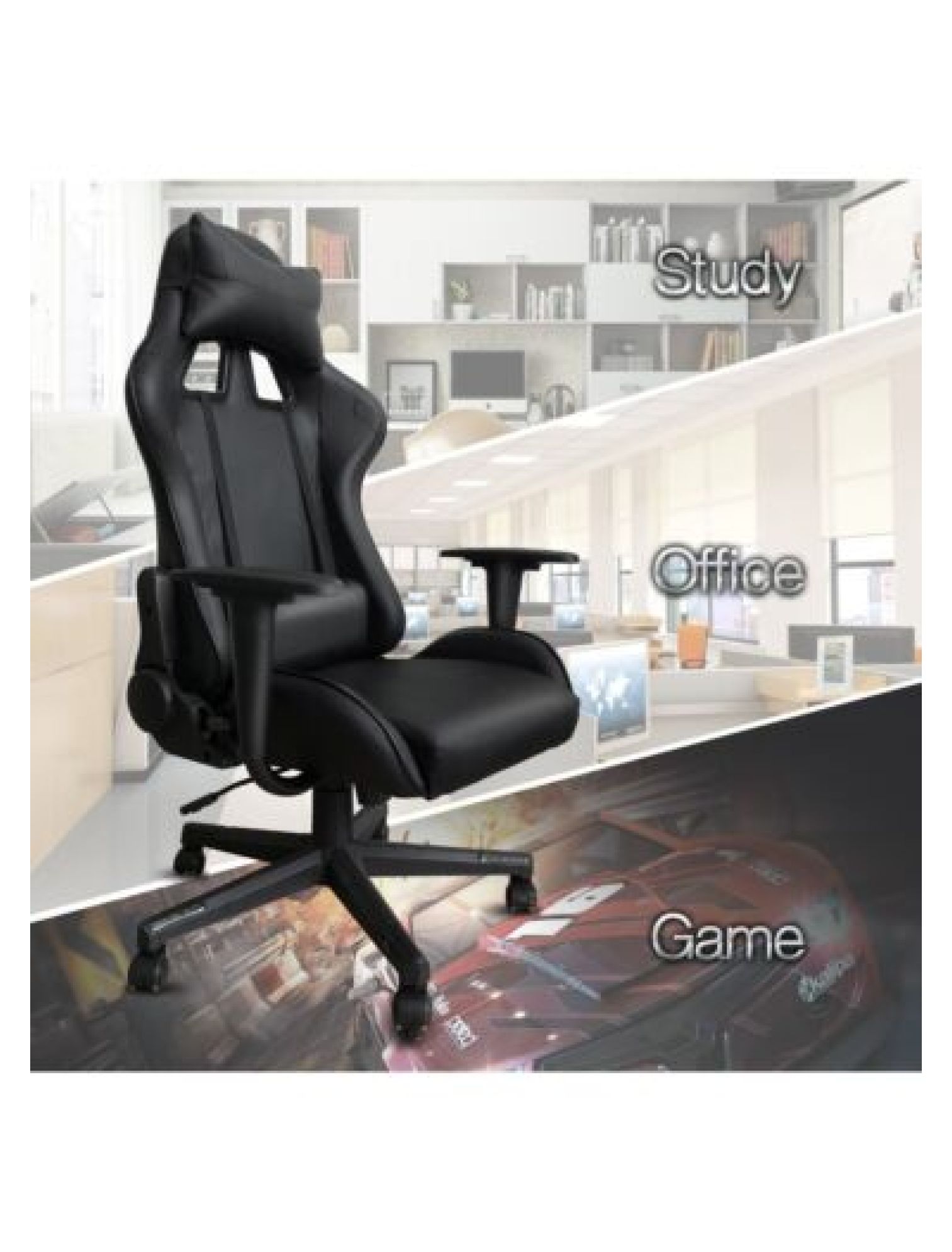 FENG20 Gaming Chair, Height Adjustable Swivel Office Chair HighBack