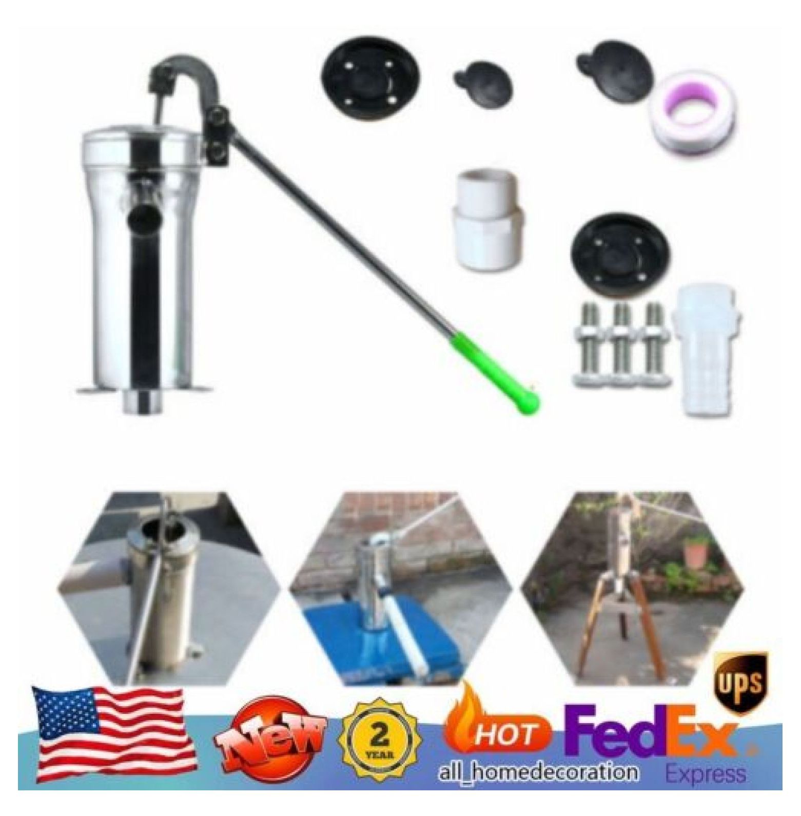 FENG20 Hand Deep Well Pump Stainless Steel Manual Farm Industrial Work