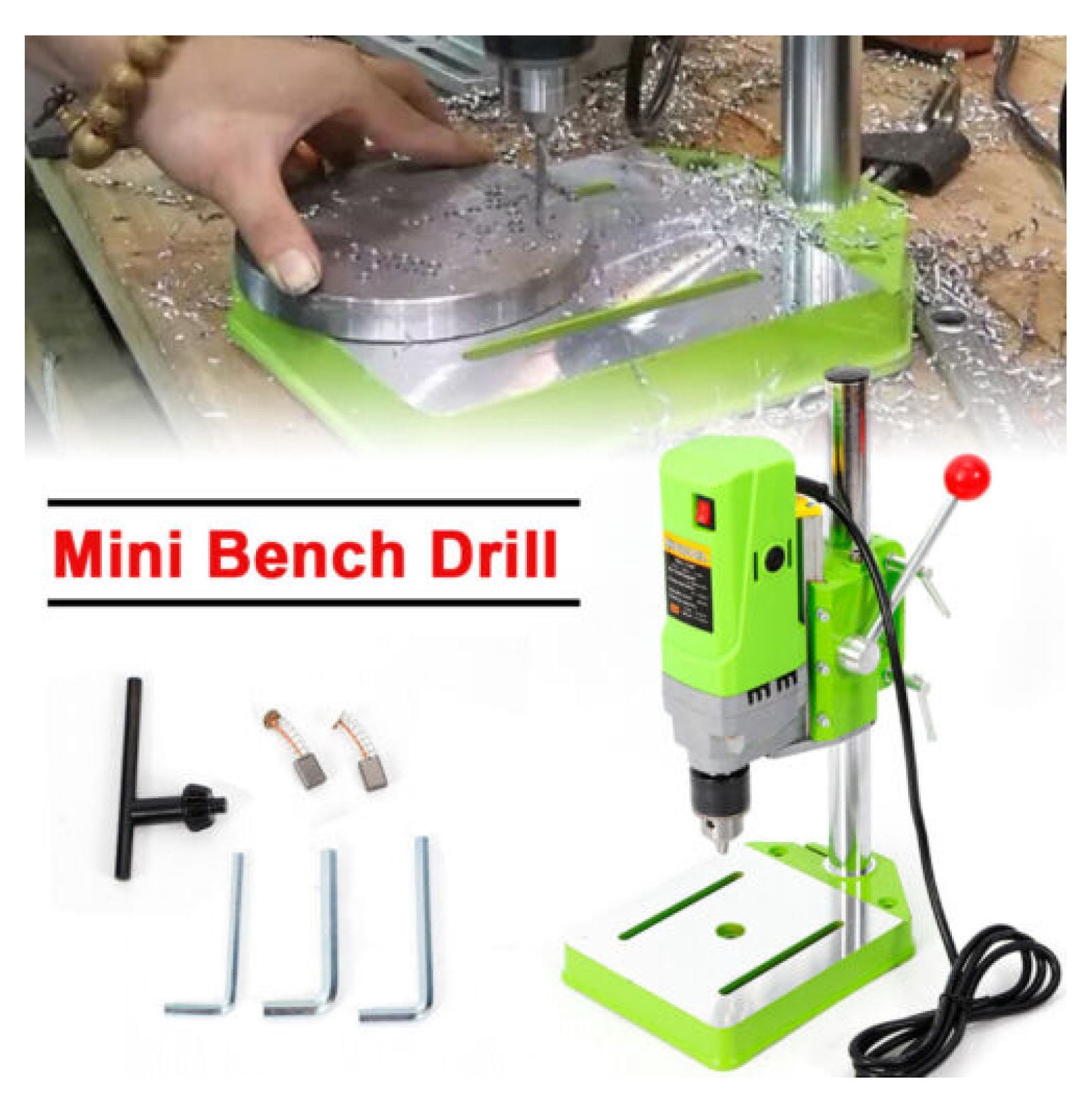 FENG20 Multipurpose 710W Drill Press Workbench Mini Compact Wood Metal