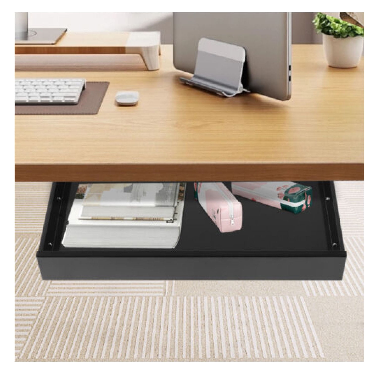 FENG20 Stand Up Desk Store AddOn Office Sliding UnderDesk Drawer