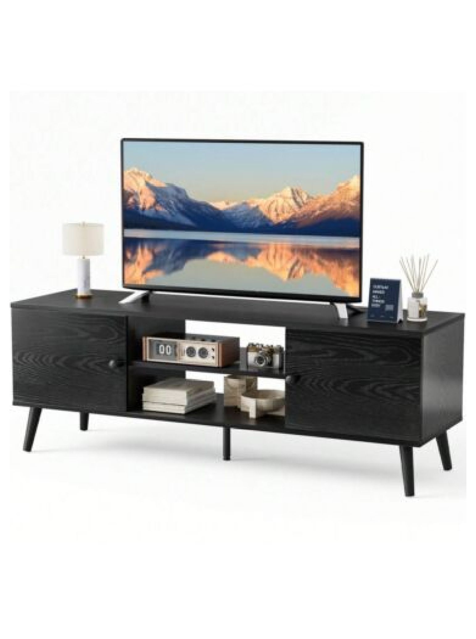 FENG20 TV Stand For 55 60 Inch Television,Entertainment Center,2