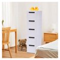 FENG20 Wardrobe Vertical Tall Dresser Storage Organizer Tower With 5