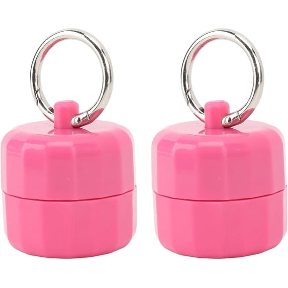 FENG2pcs Sport Jewelry Holder Keychain Women Small Compact Stud Earring Necklaces Ring Organizer Storage Case for Travel (Pink)-240519