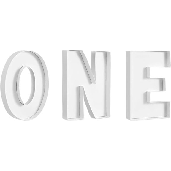 FENG3Pcs Charcuterie Letters, White Cardboard Decorations, Set of 3