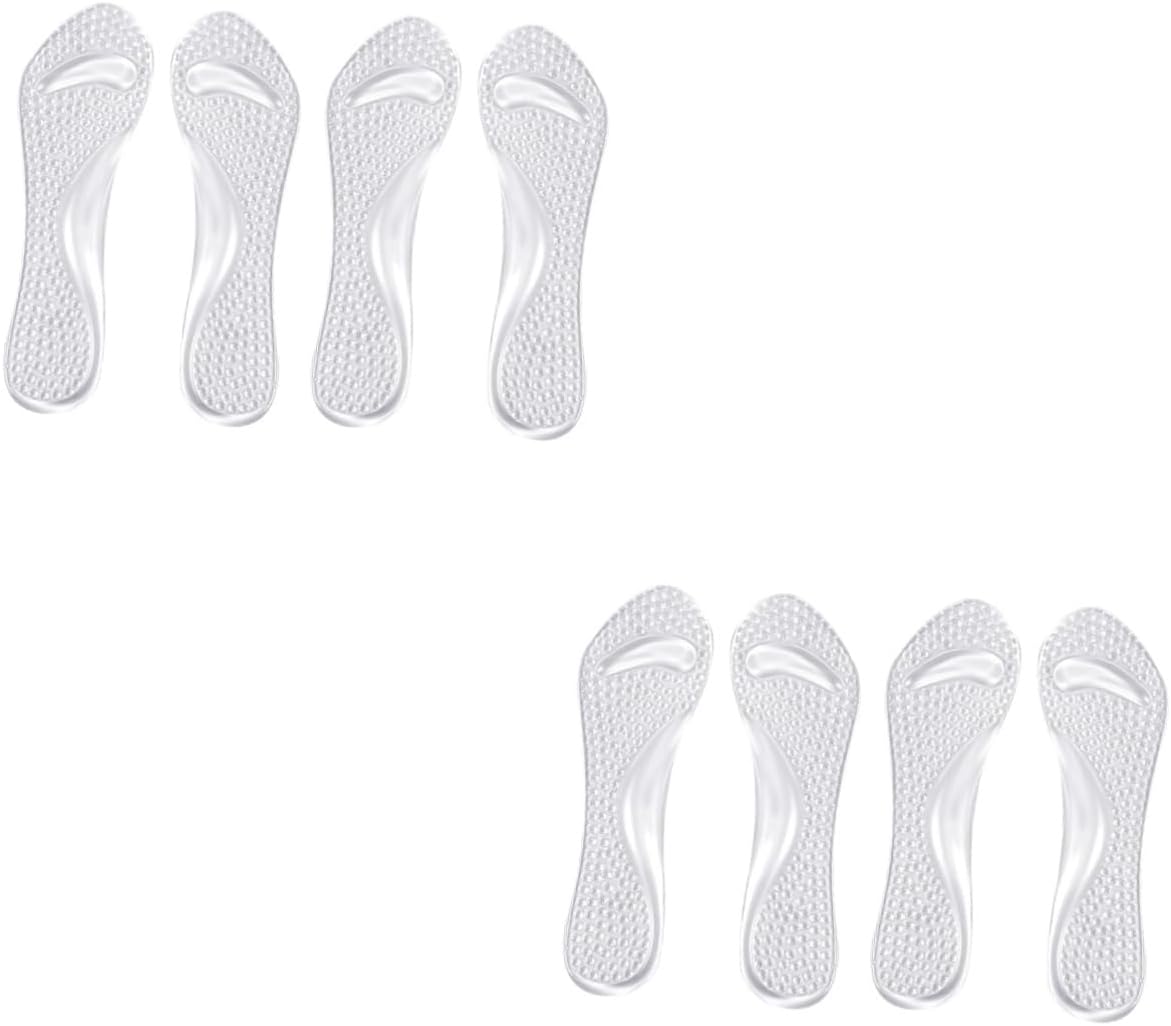 FENG4 Pairs NonSlip Massage Mat Gel Shoes Pads High Heel Gel Insoles