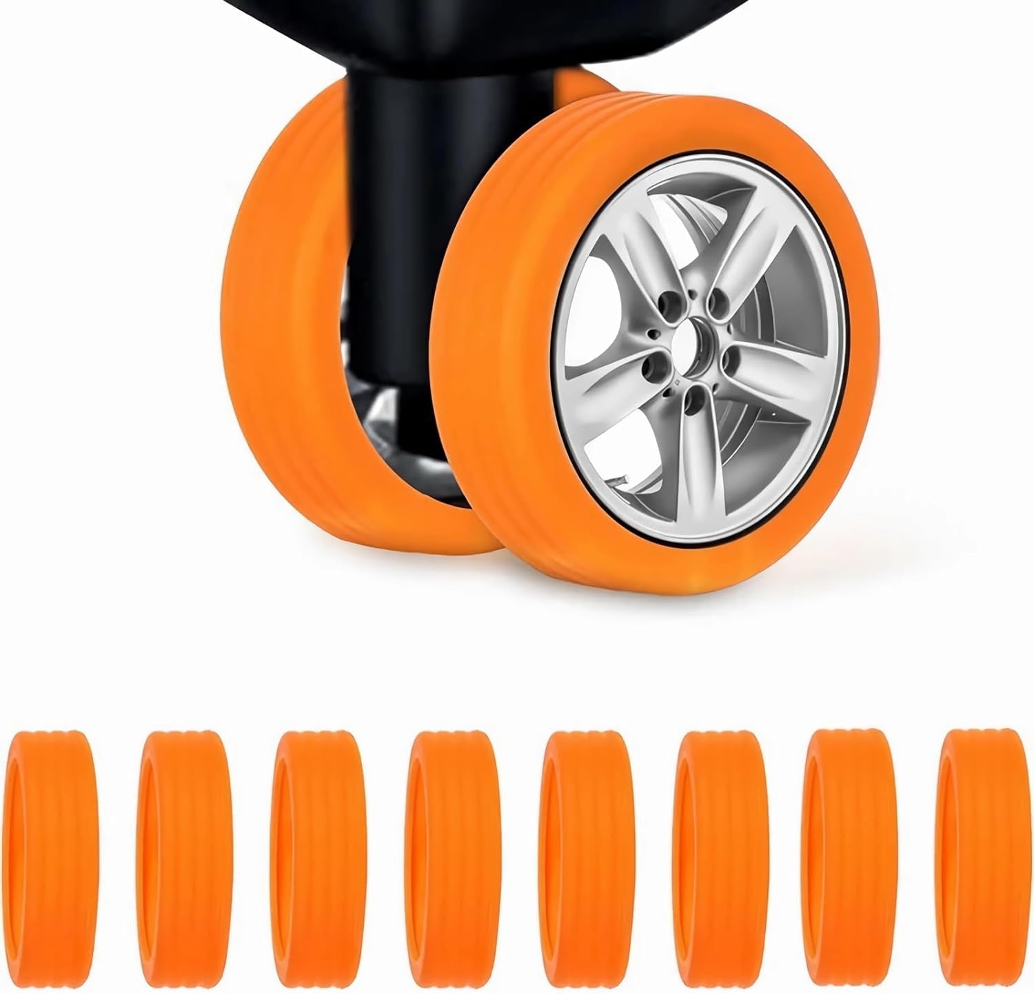 FENG8 Pack Luggage Suitcase Wheels Cover, Silicone Silent Protection ...