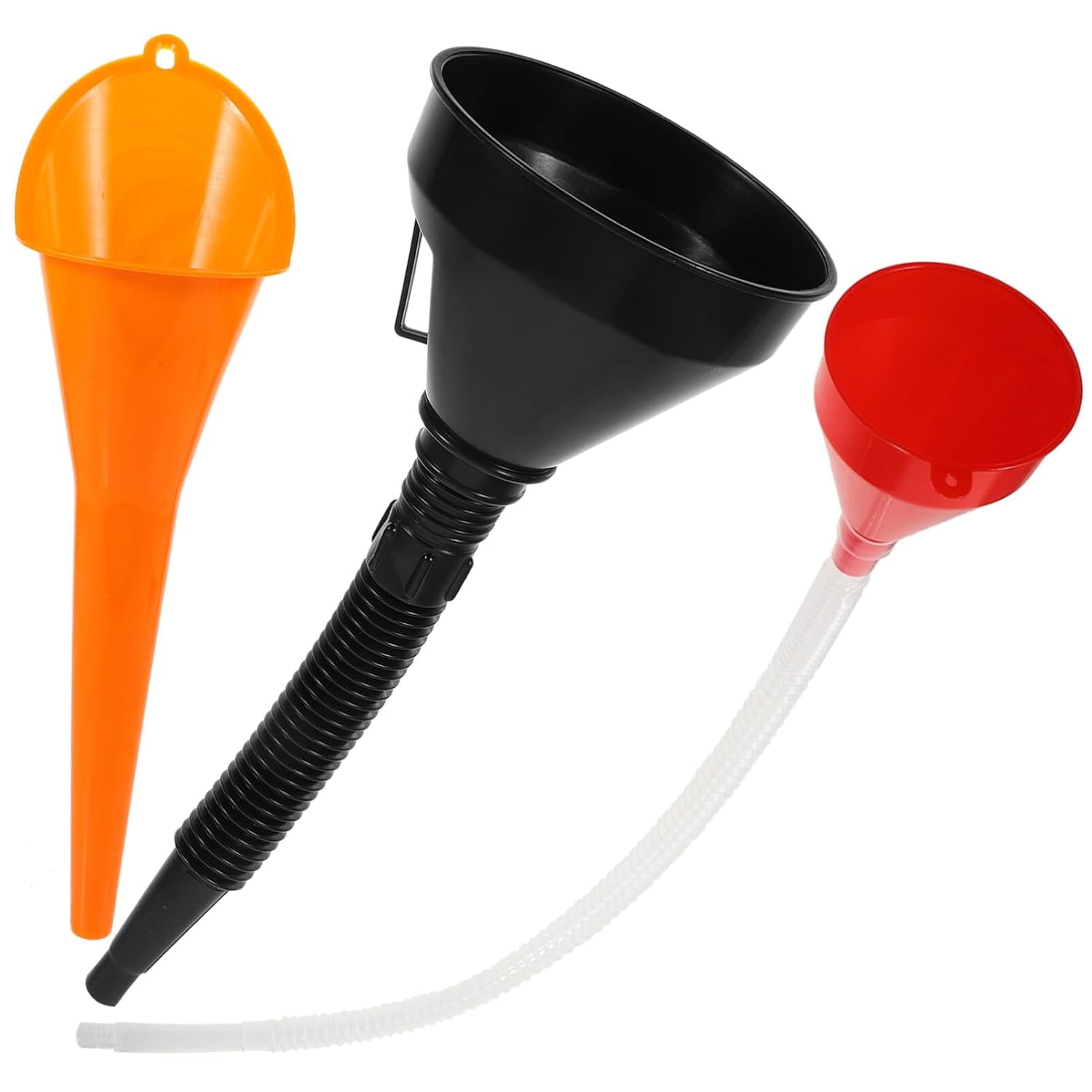 FENGAutomotive Funnels Set Wide Mouth Fuel Funnels Plastic Long Neck