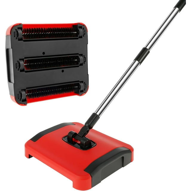 FENGBENGBUM Carpet Floor Sweeper with Horsehair Manual Carpet Sweeper Cleaner NonElectric
