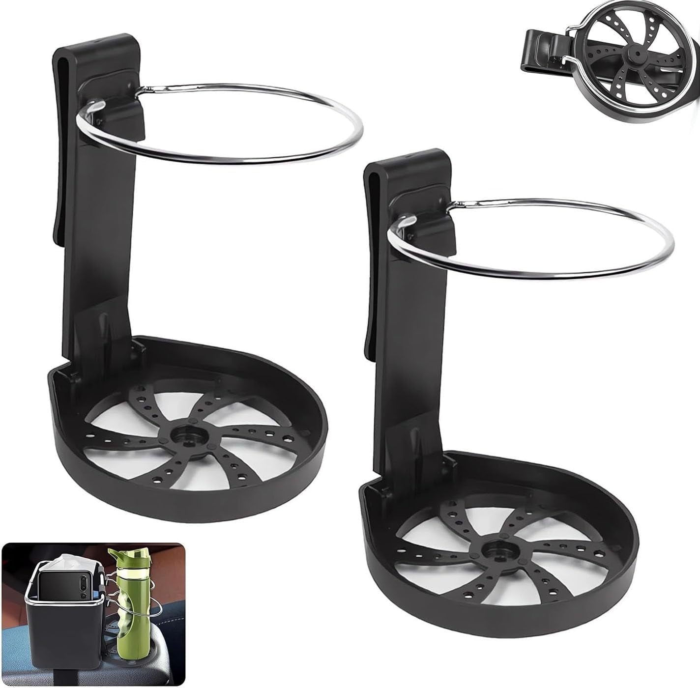 FENGCar Armrest Storage Box with 2 Cup Holders 2024 New Between Car