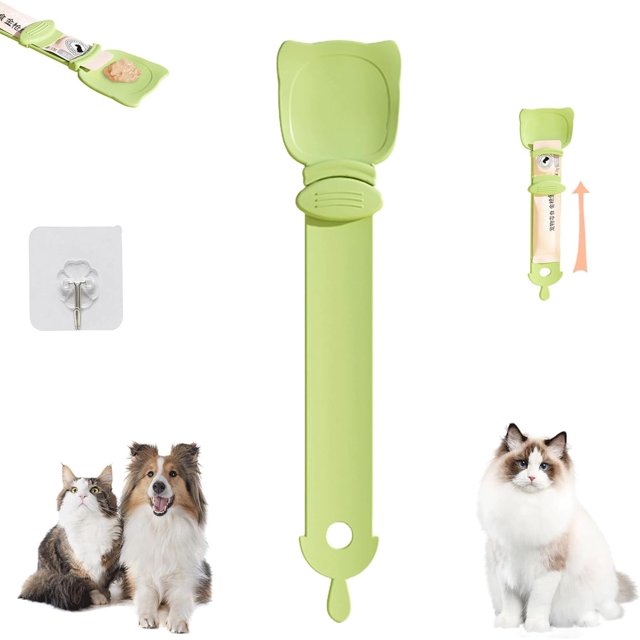 FENGCat Treat Spoon Squeeze, Cat Treat Feeder,Cat Strip Feeder, Cat