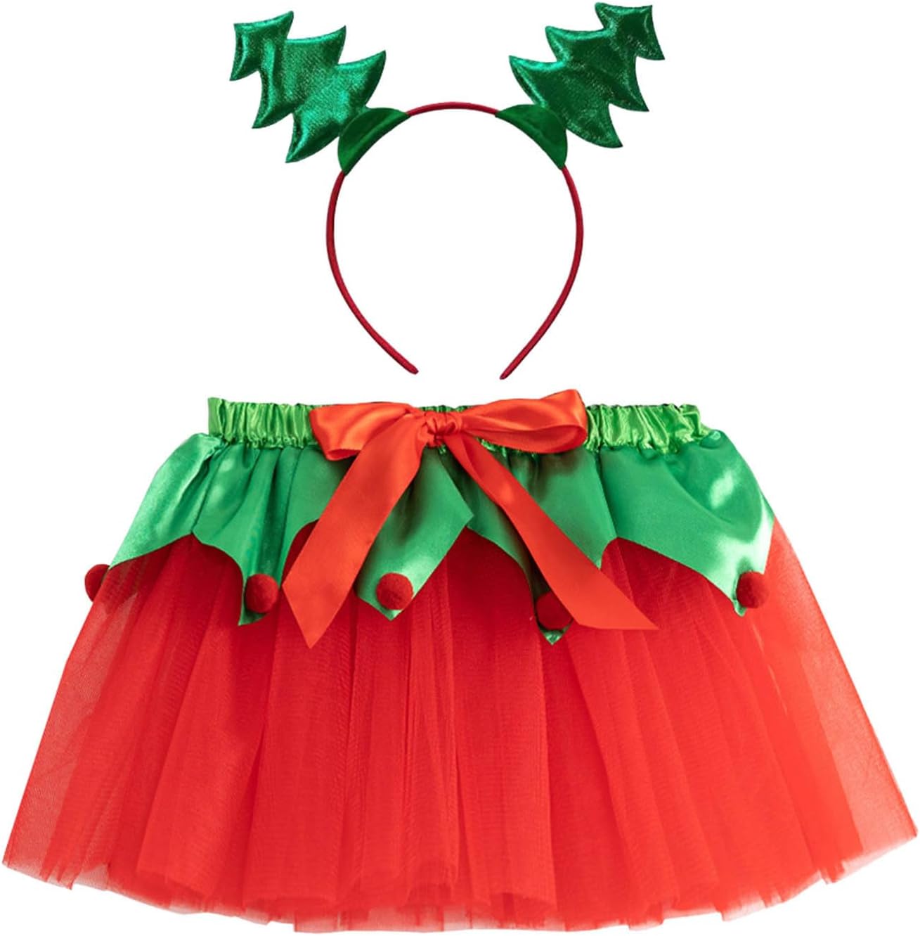 FENGDress up Stuff Toddler Skirt Girls Christmas Mesh Half Skirt Tutu