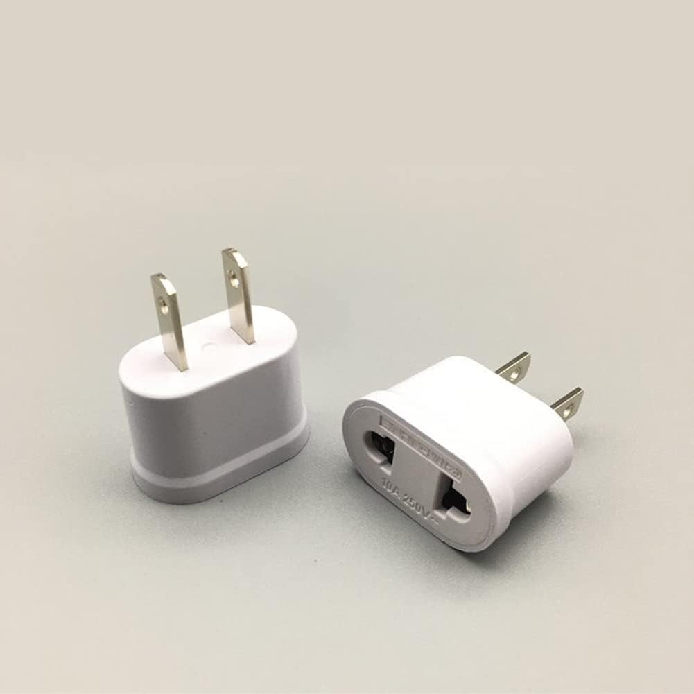 FENGEurope to US Plug Adapter, 10Pcs EU to USA Plug Converter, 10A