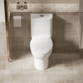 thumbnail image 1 of FENGFAN 1.1/1.6 GPF One-Piece Toilet ADA 17" Rimless Tornado Flush Gloss White Bathroom 1 Pack, 1 of 10