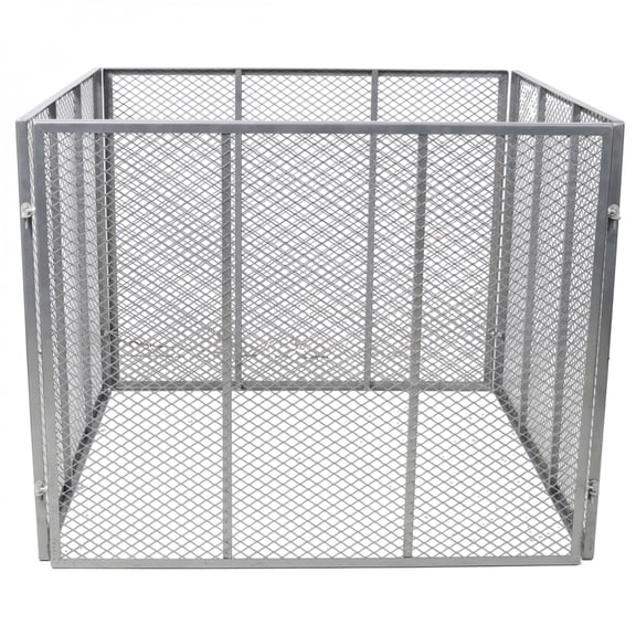 FENGFAN 172 Gallon Metal Wire Mesh Compost Bin, Rust-Proof Coating Square Outdoor Composter Easy Assembly for Yard Leaves Kitchen Scraps Garden Use,1Pack