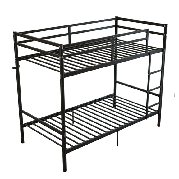 FENGFAN Black Twin Iron Metal Bunk Bed Safety Guard Rails Under Bed Storage For Bedroom Single Pack